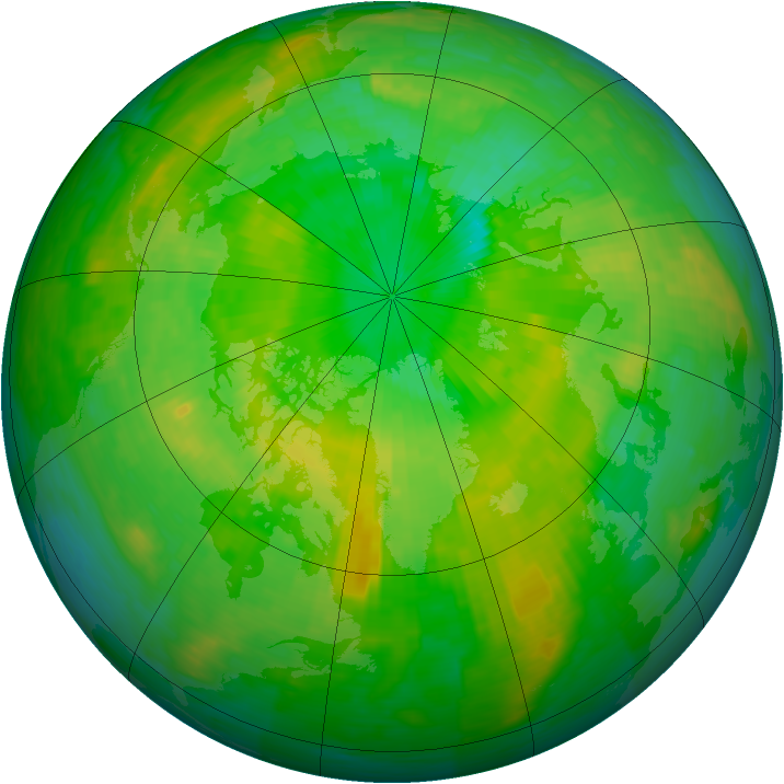 Arctic ozone map for 27 June 1994